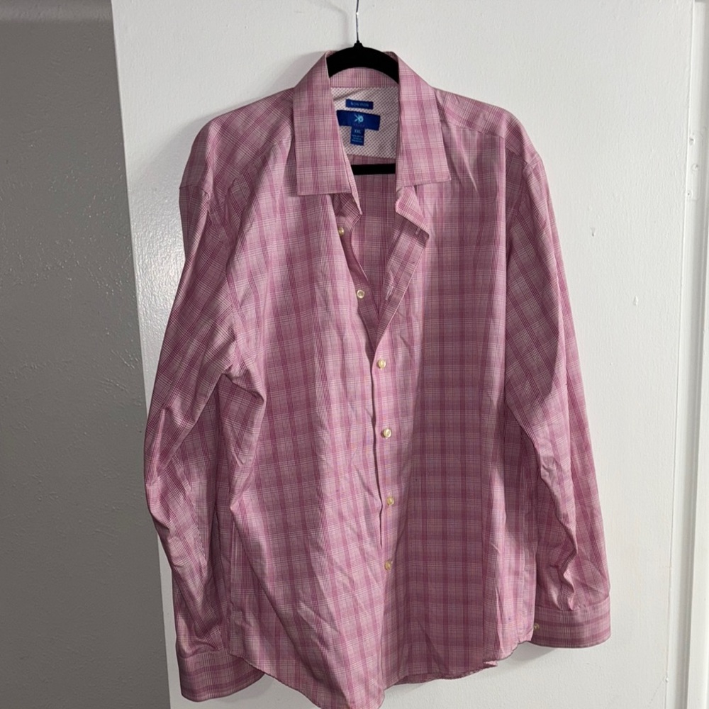 Men's Pink Plaid Shirt